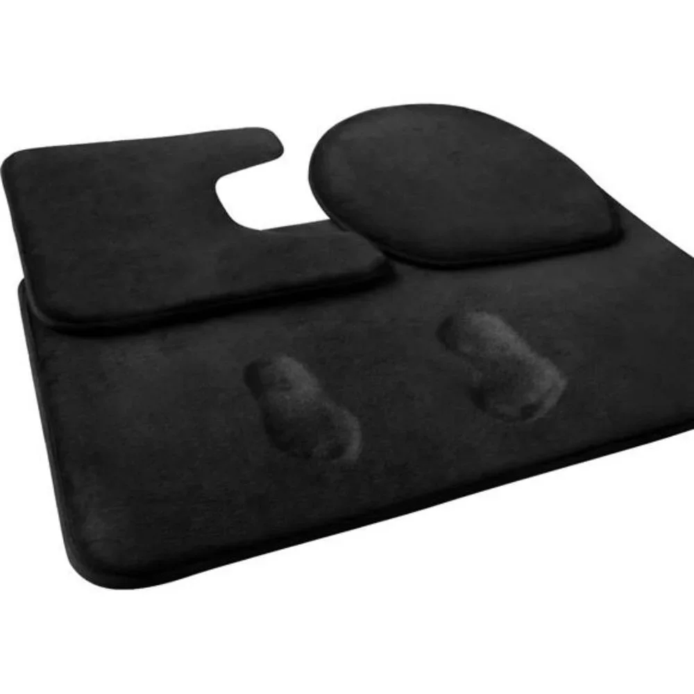 Memory Foam Bath Mat Set, 3 Piece Bathroom Rugs Non Slip and Absorbent Mats